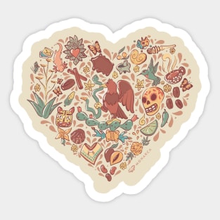 Hispanic Heritage Corazon de Mexico Sticker